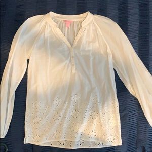 Lilly Pulitzer White eyelid shirt